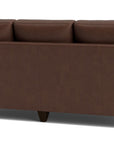 True Custom Leather Roll Arm Sofa