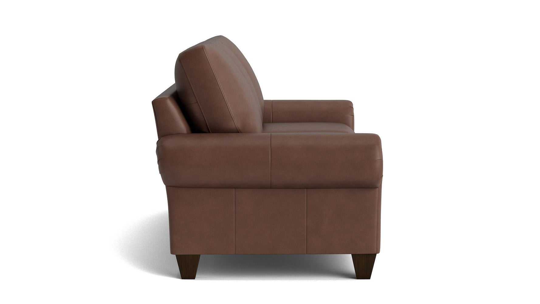 True Custom Leather Large Panel Arm Sofa