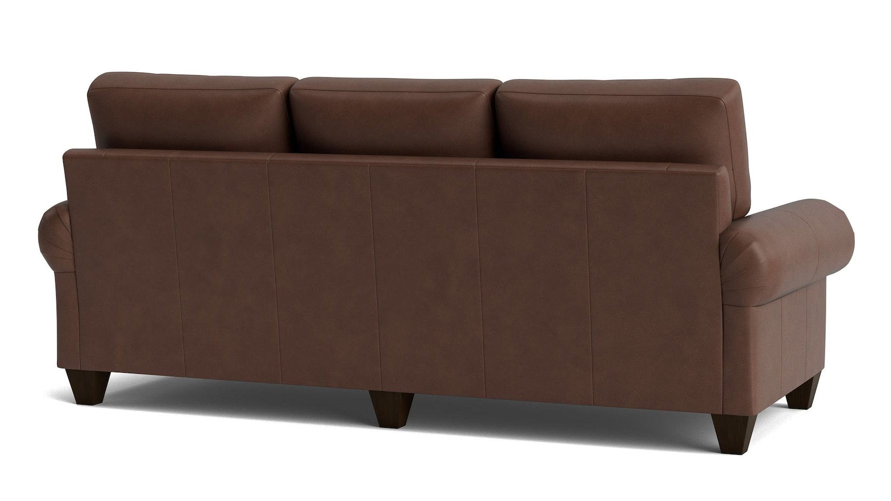 True Custom Leather Large Panel Arm Sofa