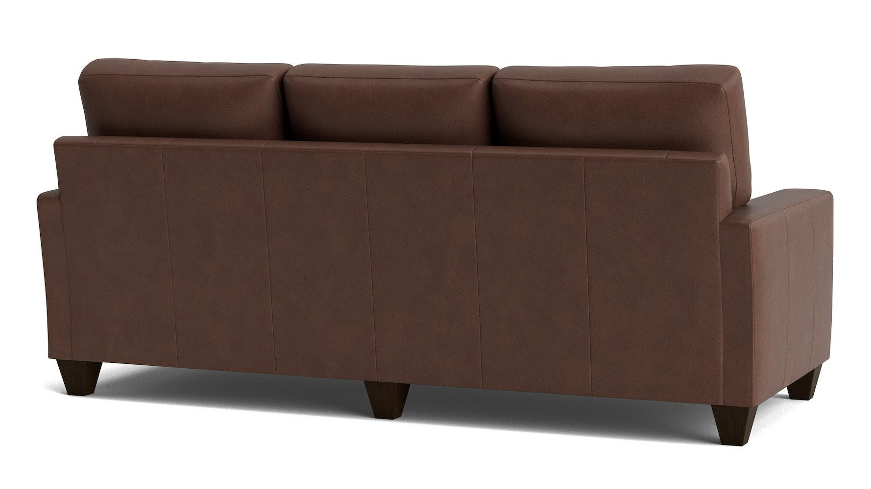 True Custom Leather Large Track Arm Sofa