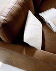 True Custom Leather Large Track Arm Sofa