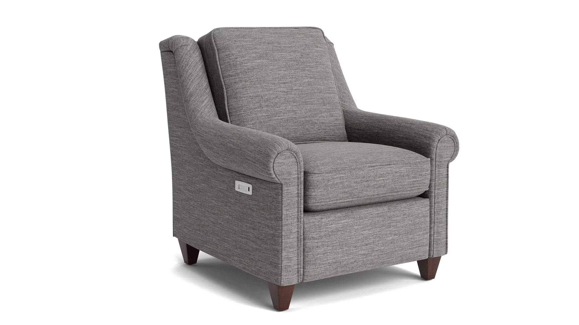 Magnificent Motion Fabric Panel Arm Power Wall Recliner