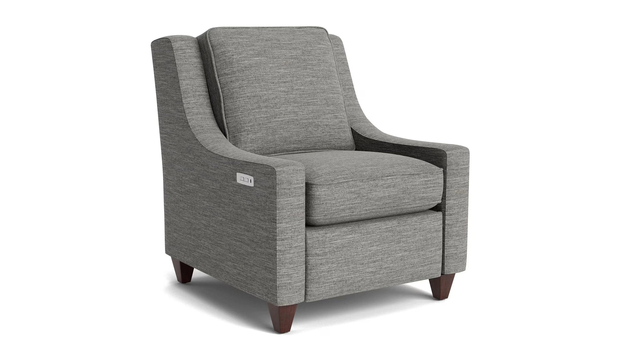 Magnificent Motion Fabric Slope Arm Power Wall Recliner