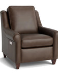 Magnificent Motion Leather Roll Arm Power Wall Recliner