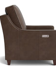 Magnificent Motion Leather Slope Arm Power Wall Recliner