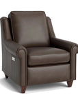 Magnificent Motion Leather Panel Arm Power Wall Recliner