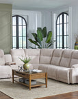 Maverly Reclining Sectional Heavily Cushioned Modular Comfort Sofa with Power Options