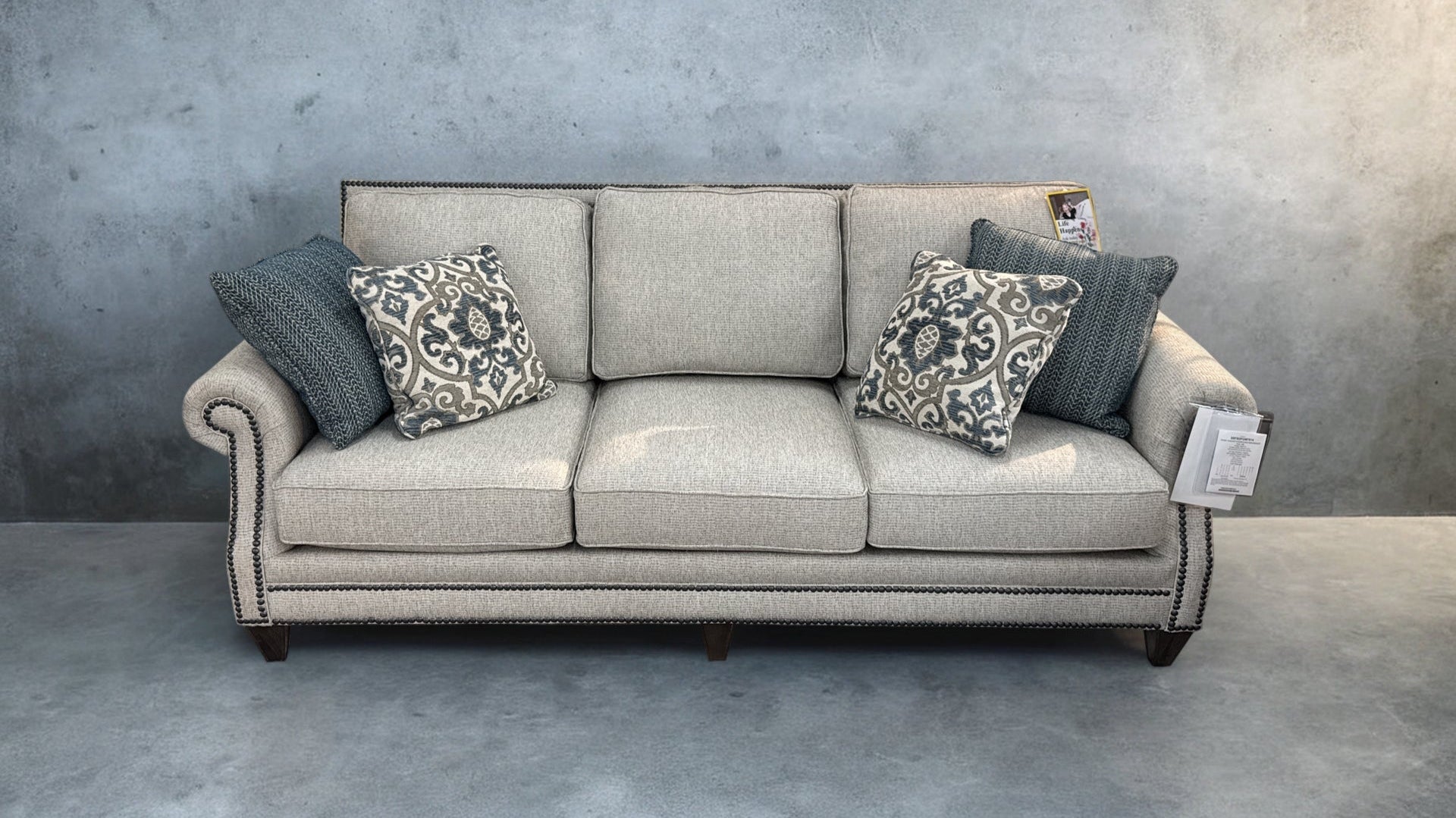 Final Closeout: Texas-Made Rolled Arm Sofa and Chair Set