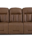 Suitably Reclining Sofa With Overstuffed Pillow Back Design