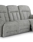 Suitably Reclining Sofa With Overstuffed Pillow Back Design