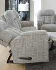 Suitably Reclining Sofa With Overstuffed Pillow Back Design