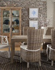 Woven Kubu Highback Side Chair Set of 2 - Light Brown