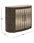 Serrano - Hall Cabinet - Rustic Oak / Bronze