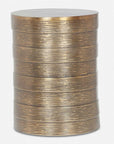 Odin - Antique Brass Accent Table - Bronze