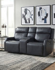 MS - Nelson Zero Gravity Power Console Loveseat With Power Headrests And Lumbar