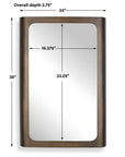 Fischer - Curved Edge Mirror - Gold Bronze