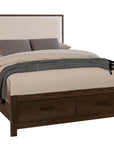 Lodge & Loft - Upholstered Storage Bed - Ivory Cream