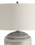 Prospect - Striped Accent Lamp - Light Brown