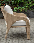 Kavali - Outdoor Wicker Lounge Chair - Woodtone