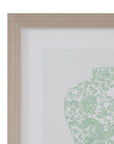 Mint Vases III Framed Print - Green / Beige