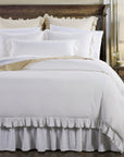 Lily - Queen Washed Linen Comforter Set Set of 3 - White