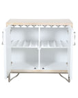 Leia - Bar Cabinet - White Mango / Ivory Bone / Gray