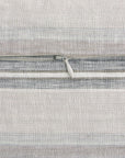 100% French Flax Linen - King Variegated Stripe Duvet Cover Set (Set of 3) - Charcoal