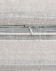 100% French Flax Linen - King Variegated Stripe Duvet Cover Set Set of 3 - Charcoal