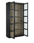 Linville Falls - Shou Sugi Ban Curio Cabinet - Black