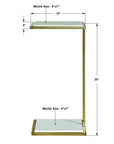 Elevate - Marble Drink Table - White