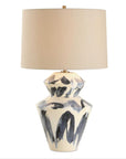 Oranda - Abstract Geometric Table Lamp - Blue / White