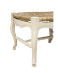 French - Backless Settee - White / Light Brown