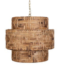 Water Hyacinth - 4 Light Woven Pendant - Light Brown