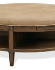 Cashiers - Cocktail Ottoman - Chestnut / Vintage Ecru