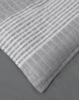 Lane - Queen Stripe Comforter Set Set of 3 - Gray
