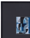 Leo Framed Print Set of 2 - Black / Blue