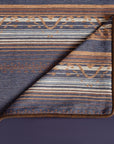 Estes - Queen Chenille Duvet Cover Set Set of 3 - Blue