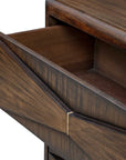 Bowtie - 3 Drawer Mid-Century Chest - Dark Brown