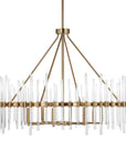 Crystal - Stick 8 Light Chandelier - Brass