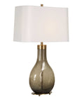 Shyla - Dark Glass Table Lamp - White