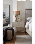 Elixir - 2-Drawer Nightstand - Pearl Silver