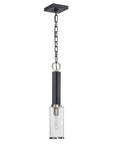 Jarsdel - 1 Light Industrial Mini Pendant - Black