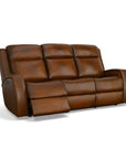 Mustang - Power Sofa With Power Headrest - Rust