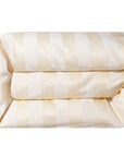 Hollywood - Queen Cabana Stripe Duvet Cover - White / Cream