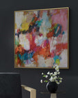 A Colorful Mindset - Framed Abstract Art - Gold