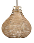 Hestia - 1 Light Natural Rope Pendant - Light Brown