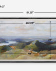 Above The Lakes - Framed Landscape Print - Gray