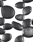 Skipping - Stones Forged Iron Wall Art - Black