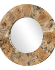 Hiram - Round Wood Mirror - Woodtone