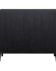 Andrei - Teak Root 2 Door Cabinet - Black / Woodtone